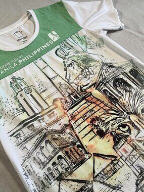 Kamisa by Kuleana Manila Philippines All Over Print White Tee (Medium)